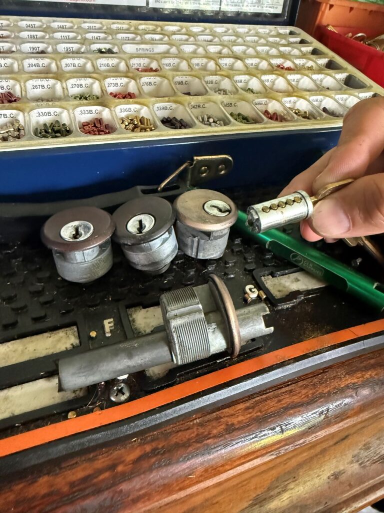 Property management locksmith rekeying commercial door locks