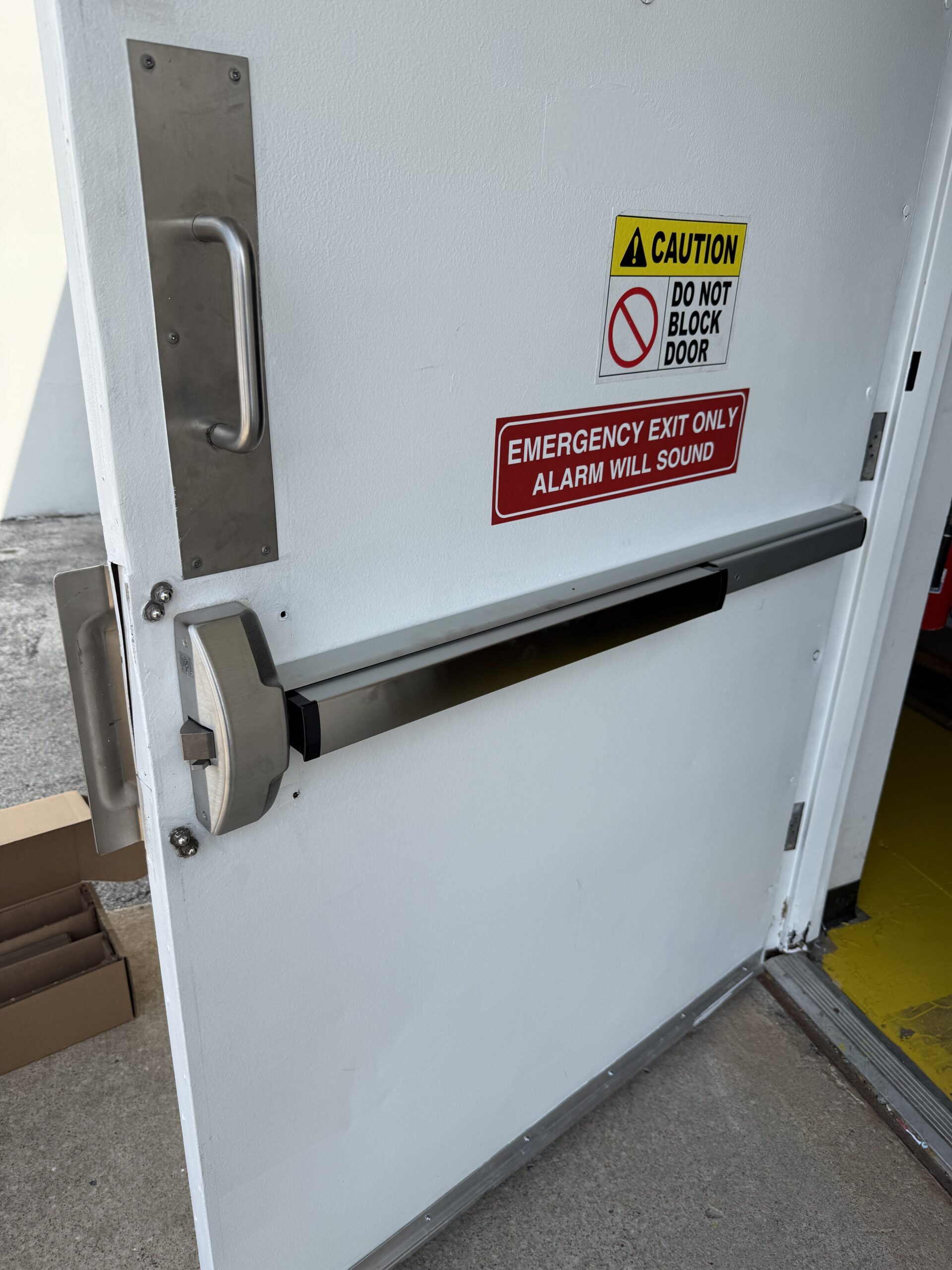 Commercial exit device and panic bar on a door in Tulsa, Oklahoma